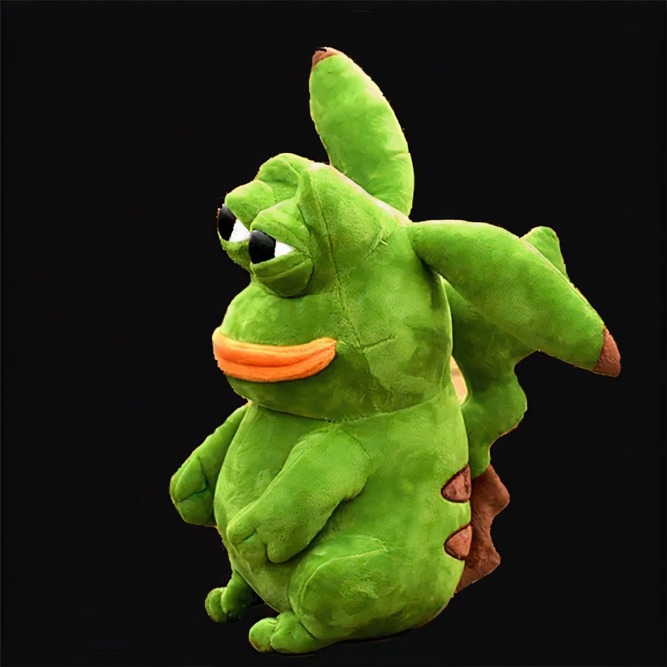 Peluche grenouille Pikachu douce verte enfant amusant La compagnie de la peluche